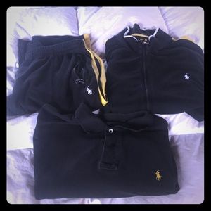 Black Polo Ralph Lauren Tracksuit with polo shirt